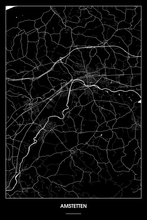 Lade das Bild in den Galerie-Viewer, Amstetten Dark Poster - Minimal - Detailansicht