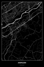 Lade das Bild in den Galerie-Viewer, Ansfelden Dark Poster - Minimal - Detailansicht