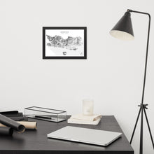 Lade das Bild in den Galerie-Viewer, Kärnten 3D-Relief Schwarz-Weiß Kunstdruck im Wohnraum