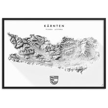 Lade das Bild in den Galerie-Viewer, Kärnten 3D-Relief Schwarz-Weiß Kunstdruck Detailansicht