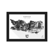 Lade das Bild in den Galerie-Viewer, Kärnten 3D-Relief Schwarz-Weiß Kunstdruck Detailansicht