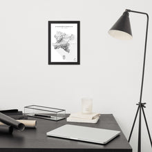 Lade das Bild in den Galerie-Viewer, Niederösterreich 3D-Relief Schwarz-Weiß Kunstdruck im Wohnraum
