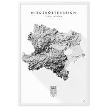 Lade das Bild in den Galerie-Viewer, Niederösterreich 3D-Relief Schwarz-Weiß Kunstdruck Detailansicht
