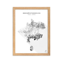 Lade das Bild in den Galerie-Viewer, Oberösterreich 3D-Relief Schwarz-Weiß Kunstdruck Detailansicht