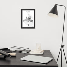 Lade das Bild in den Galerie-Viewer, Salzburg 3D-Relief Schwarz-Weiß Kunstdruck im Wohnraum
