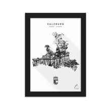 Lade das Bild in den Galerie-Viewer, Salzburg 3D-Relief Schwarz-Weiß Kunstdruck Detailansicht