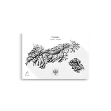 Lade das Bild in den Galerie-Viewer, Tirol 3D-Relief Schwarz-Weiß Kunstdruck Detailansicht