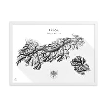 Lade das Bild in den Galerie-Viewer, Tirol 3D-Relief Schwarz-Weiß Kunstdruck Detailansicht