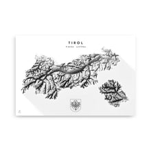 Lade das Bild in den Galerie-Viewer, Tirol 3D-Relief Schwarz-Weiß Kunstdruck Detailansicht