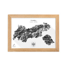 Lade das Bild in den Galerie-Viewer, Tirol 3D-Relief Schwarz-Weiß Kunstdruck Detailansicht