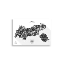 Lade das Bild in den Galerie-Viewer, Tirol 3D-Relief Schwarz-Weiß Kunstdruck Detailansicht