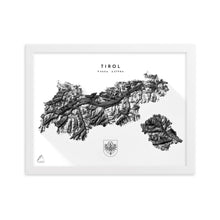 Lade das Bild in den Galerie-Viewer, Tirol 3D-Relief Schwarz-Weiß Kunstdruck Detailansicht