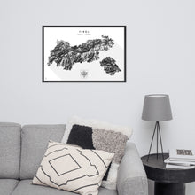 Lade das Bild in den Galerie-Viewer, Tirol 3D-Relief Schwarz-Weiß Kunstdruck im Wohnraum
