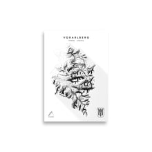 Lade das Bild in den Galerie-Viewer, Vorarlberg 3D-Relief Schwarz-Weiß Kunstdruck Detailansicht