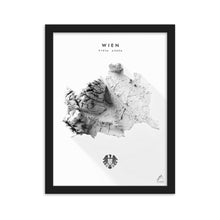 Lade das Bild in den Galerie-Viewer, Wien 3D-Relief Schwarz-Weiß Kunstdruck Detailansicht