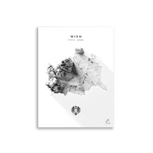 Lade das Bild in den Galerie-Viewer, Wien 3D-Relief Schwarz-Weiß Kunstdruck Detailansicht