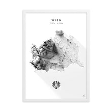 Lade das Bild in den Galerie-Viewer, Wien 3D-Relief Schwarz-Weiß Kunstdruck Detailansicht