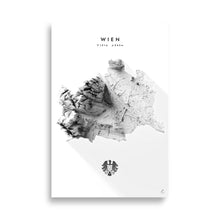 Lade das Bild in den Galerie-Viewer, Wien 3D-Relief Schwarz-Weiß Kunstdruck Detailansicht