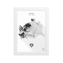 Lade das Bild in den Galerie-Viewer, Wien 3D-Relief Schwarz-Weiß Kunstdruck Detailansicht