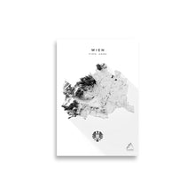 Lade das Bild in den Galerie-Viewer, Wien 3D-Relief Schwarz-Weiß Kunstdruck Detailansicht