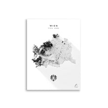 Lade das Bild in den Galerie-Viewer, Wien 3D-Relief Schwarz-Weiß Kunstdruck Detailansicht