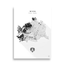 Lade das Bild in den Galerie-Viewer, Wien 3D-Relief Schwarz-Weiß Kunstdruck Detailansicht