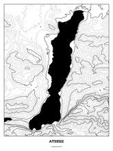 Lade das Bild in den Galerie-Viewer, Attersee Poster - Minimal Design