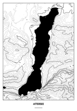 Lade das Bild in den Galerie-Viewer, Attersee Poster - Minimal Design
