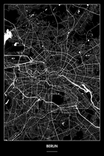 Lade das Bild in den Galerie-Viewer, Berlin Dark Poster - Minimal - Detailansicht