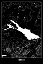 Lade das Bild in den Galerie-Viewer, Bodensee Dark Poster - Minimal - Detailansicht