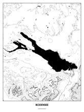 Lade das Bild in den Galerie-Viewer, Bodensee Poster - Minimal Design