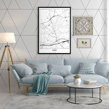 Lade das Bild in den Galerie-Viewer, Bottrop Light Poster - Minimal - Vorschau in einem hell eingerichtetem Wohnzimmer