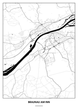Lade das Bild in den Galerie-Viewer, Braunau am Inn Poster - Minimal Design