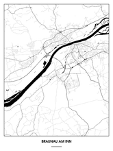 Lade das Bild in den Galerie-Viewer, Braunau am Inn Poster - Minimal Design