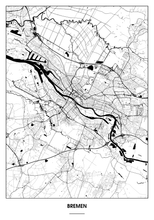 Lade das Bild in den Galerie-Viewer, Bremen Poster - Minimal Design