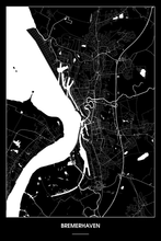 Lade das Bild in den Galerie-Viewer, Bremerhaven Dark Poster - Minimal - Detailansicht