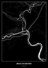 Lade das Bild in den Galerie-Viewer, Bruck an der Mur Poster - Minimal Design