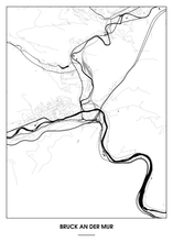 Lade das Bild in den Galerie-Viewer, Bruck an der Mur Poster - Minimal Design