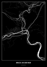 Lade das Bild in den Galerie-Viewer, Bruck an der Mur Poster - Minimal Design