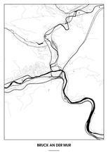 Lade das Bild in den Galerie-Viewer, Bruck an der Mur Poster - Minimal Design
