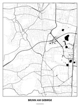 Lade das Bild in den Galerie-Viewer, Brunn am Gebirge Poster - Minimal Design