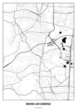 Lade das Bild in den Galerie-Viewer, Brunn am Gebirge Poster - Minimal Design