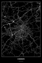 Lade das Bild in den Galerie-Viewer, Chemnitz Dark Poster - Minimal - Detailansicht