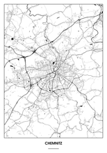 Lade das Bild in den Galerie-Viewer, Chemnitz Poster - Minimal Design