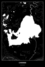 Lade das Bild in den Galerie-Viewer, Chiemsee Dark Poster - Minimal - Detailansicht