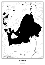 Lade das Bild in den Galerie-Viewer, Chiemsee Poster - Minimal Design