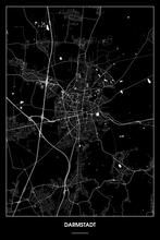 Lade das Bild in den Galerie-Viewer, Darmstadt Dark Poster - Minimal - Detailansicht