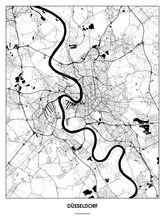 Lade das Bild in den Galerie-Viewer, Düsseldorf Poster - Minimal Design