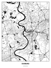 Lade das Bild in den Galerie-Viewer, Duisburg Poster - Minimal Design