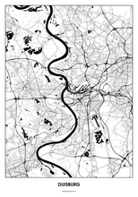 Lade das Bild in den Galerie-Viewer, Duisburg Poster - Minimal Design